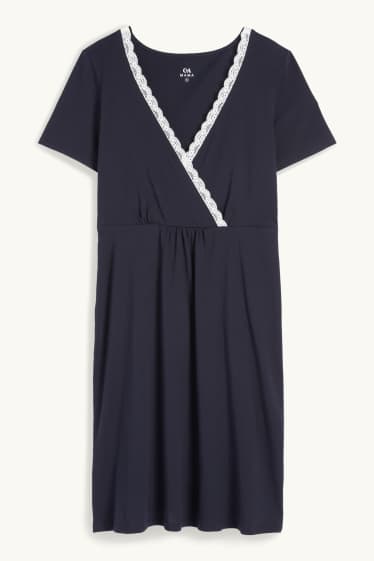 Femmes - Chemise de nuit d'allaitement - bleu foncé