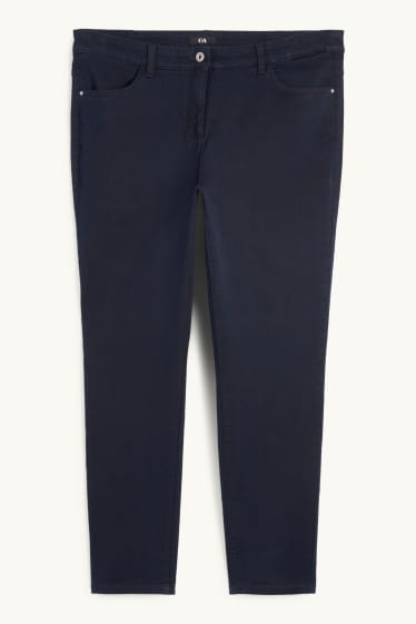 Women - Slim jeans - mid-rise waist - dark blue
