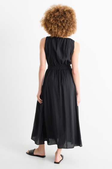 Damen - Fit & Flare Kleid - schwarz
