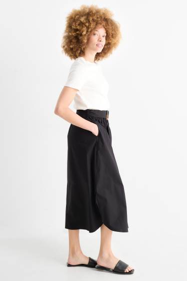 Donna - Gonna con cintura - nero