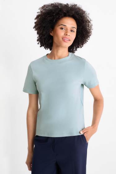 Femei - Tricou - slim fit - verde mentă