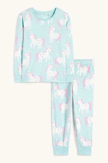 Nena - Unicorn - pijama - 2 peces - verd menta