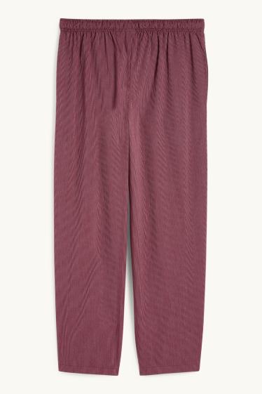 Bărbați - Pantaloni de pijama - cu dungi - bordo