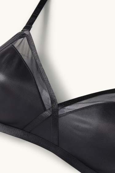 Damen - BH ohne Bügel - unwattiert - schwarz