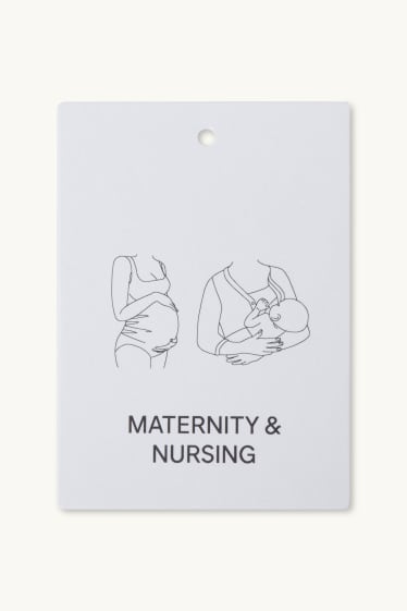 Femmes - Lot de 2 - T-shirt d’allaitement - noir / beige