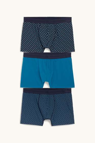 Home - Paquet de 3 - calçotets trunk - blau fosc