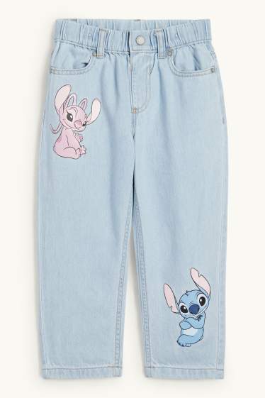 Kinder Mädchen - Lilo & Stitch - Relaxed Jeans - hellblau