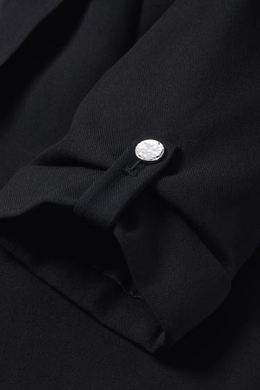 Women - Long blazer- regular fit - black