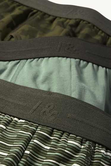 Hommes - Lot de 3 - boxers - vert