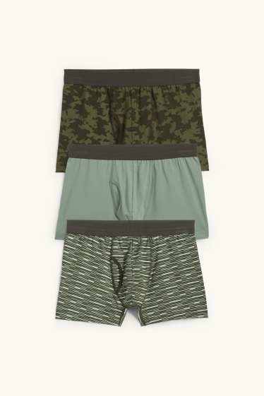 Hommes - Lot de 3 - boxers - vert