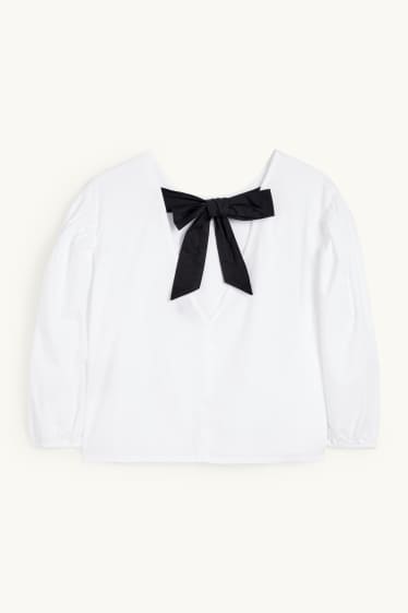 Donna - Blusa corta - bianco