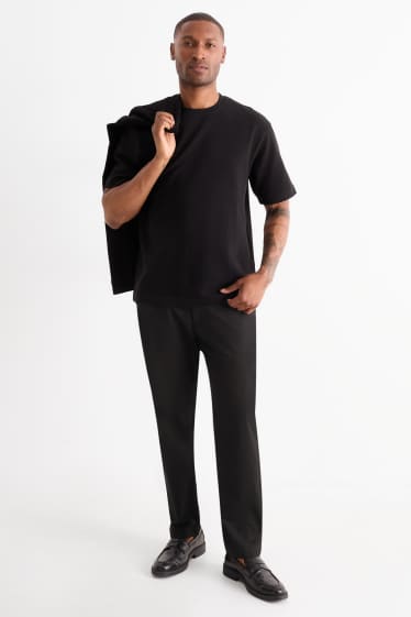 Pánské - Kalhoty chino - tapered fit - černá
