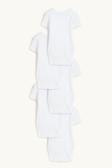 Unisex - Paquet de 5 - bodi per a nadó - blanc