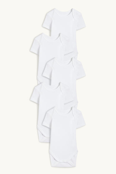Unisex - Paquet de 5 - bodi per a nadó - blanc