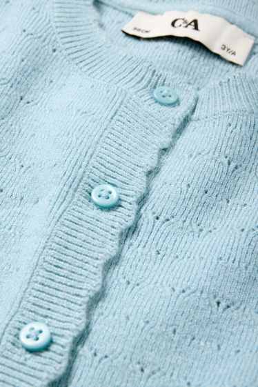 Kinder Mädchen - Strickjacke - blau