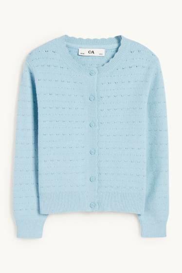Kinder Mädchen - Strickjacke - blau