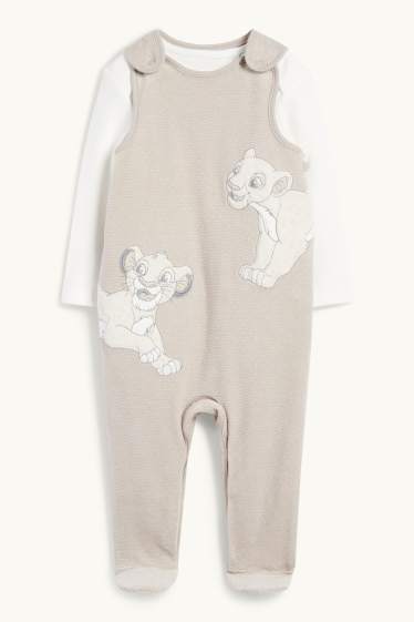 Baby Boys - The Lion King - romper set - ribbed - 2 piece - beige