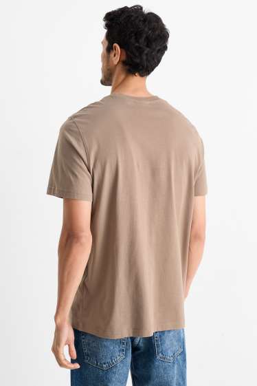 Heren - T-shirt - regular fit - beige