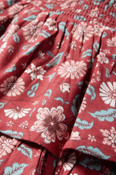 Nena - Faldilla - de flors - vermell fosc