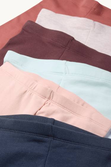 Copii - Fete - Multipack 6 perechi - colanți - roșu / albastru