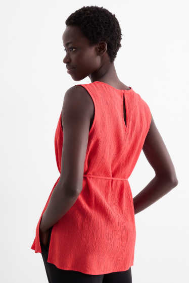 Femei - Bluză fără mâneci - roșu