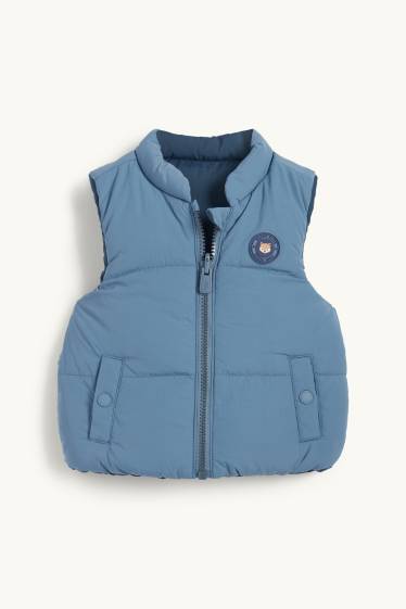 Baby Jungen - Fuchs - Baby-Wende-Steppweste - wasserabweisend - dunkelblau