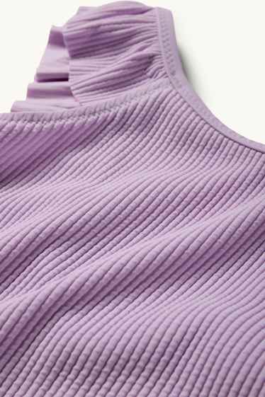 Kinder Mädchen - Badeanzug - LYCRA® XTRA LIFE™ - gerippt - hellviolett