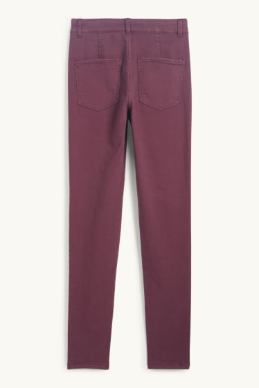 Femmes - Jegging jean - high waist - violet