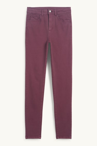 Femmes - Jegging jean - high waist - violet