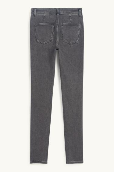 Donna - Jegging jeans - vita alta - jeans grigio