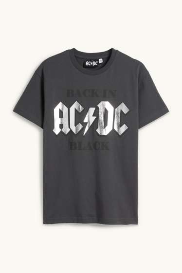 Děti - chlapci - AC/DC - tričko s krátkým rukávem - tmavošedá