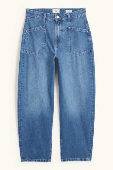 Mujer - Barrel jeans - high waist - vaqueros - azul claro