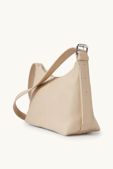 Women - Crossbody bag - faux leather - beige