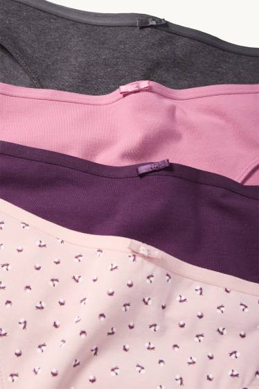 Dames - Set van 4 - slip - roze
