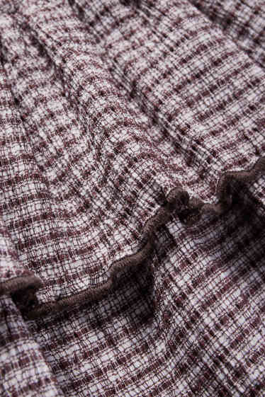 Femei - Fustă mini - cu dungi - structurată - violet