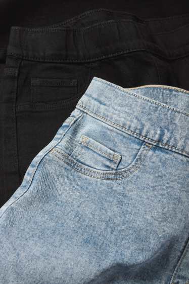 Femei - Multipack 2 perechi - jegging jeans - talie medie - denim-albastru deschis