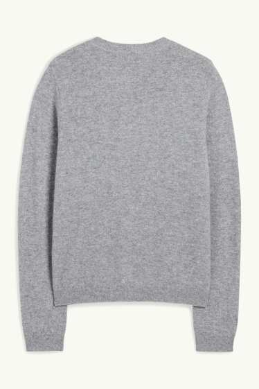 Women - Cashmere cardigan - gray