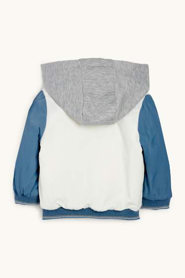 Nadó nen - Osset - jaqueta d'estil universitari amb caputxa per a nadó - blau