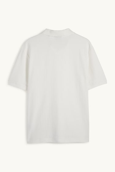 Hommes - Polo en maille - regular fit - blanc