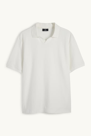 Hommes - Polo en maille - regular fit - blanc