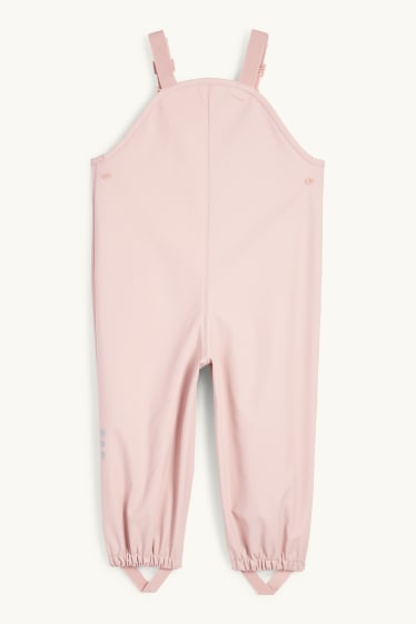 Kinder Mädchen - Regenhose - wasserdicht - rosa