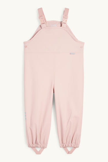 Kinder Mädchen - Regenhose - wasserdicht - rosa