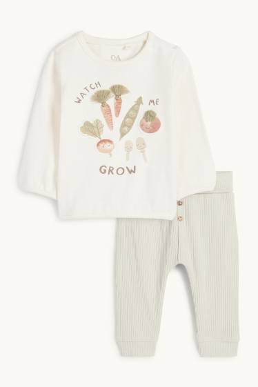Unisex - Vegetables - baby outfit - 2 piece - cremewhite
