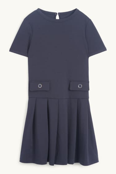 Children Girls - Dress - dark blue