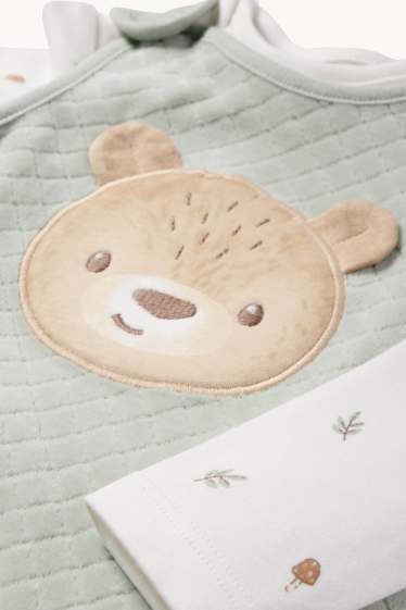 Unisex - Bärchen - Strampler-Set - 2 teilig - mintgrün