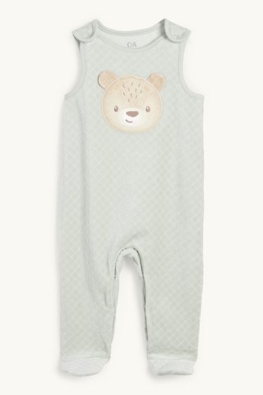 Unisex - Bärchen - Strampler-Set - 2 teilig - mintgrün