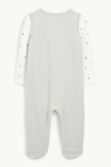 Unisex - Bärchen - Strampler-Set - 2 teilig - mintgrün