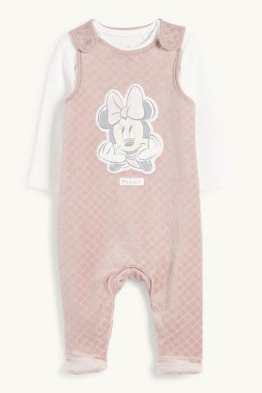 Bébés filles - Minnie Mouse - ensemble avec grenouillère - 2 pièces - blanc / rose