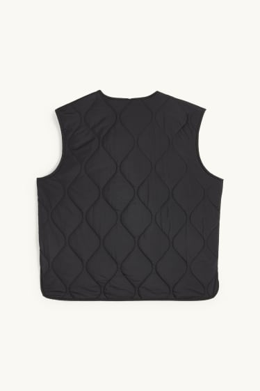 Women - Quilted gilet - black