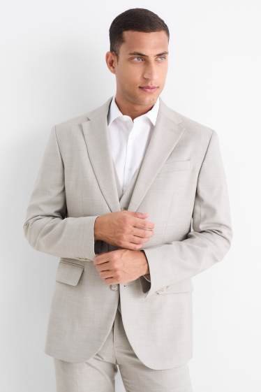 Herren - Baukasten-Sakko - Regular Fit - Flex - hellgrau